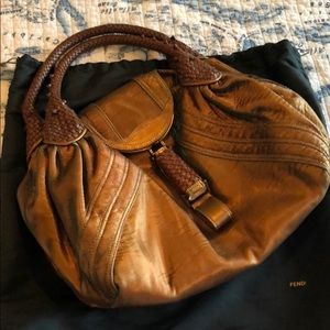 Authentic Fendi Spy bag fortuny hologram bronze
